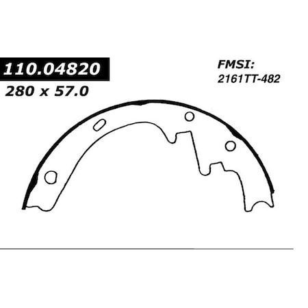 Centric Parts Centric Brake Shoes, 111.04820 111.04820